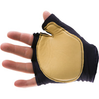 Anti-Impact Tool Grip Fingerless Right-Hand Glove, Size X-Small, Grain Leather Palm Mukwa Safety Services