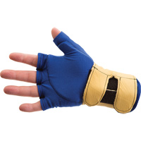 Fingerless Glove Liner with Wrist Restrainer, Size X-Small, Poly-Cotton Palm Mukwa Safety Services