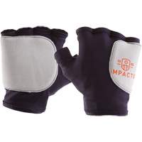 Palm/Side Fingerless Protection Gloves - Right, X-Small, Suede Palm, Slip-On Cuff Mukwa Safety Services