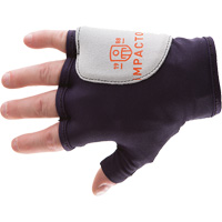 Palm/Side Fingerless Protection Gloves - Right, X-Small, Suede Palm, Slip-On Cuff Mukwa Safety Services