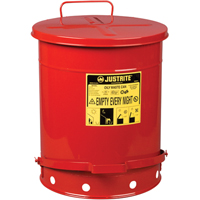 Oily Waste Cans, FM Approved/UL Listed, 14 US gal., Red Mukwa Safety Services