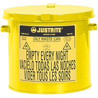 Contenants pour d&eacute;chets huileux, Homologu&eacute; FM/List&eacute; UL, 2 gal. US, Jaune Mukwa Safety Services