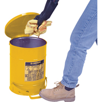 Oily Waste Cans, FM Approved/UL Listed, 21 US gal., Yellow Mukwa Safety Services
