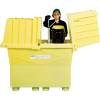 Poly-Safeypacks&reg; Plus Without Drain, 60.25" L x 34.5" W x 64" H, 1200 lbs. Load Capacity Mukwa Safety Services