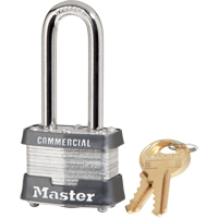 Wide Padlock, Keyed Alike, Laminated Steel, 1-9/16" Width Mukwa Safety Services