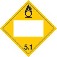 Plaque-&eacute;tiquette TMD oxidant, Vinyle adh&eacute;sif Mukwa Safety Services