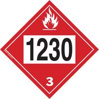 Plaque-&eacute;tiquette TMD 1230 pour m&eacute;thanol, Plastique Mukwa Safety Services
