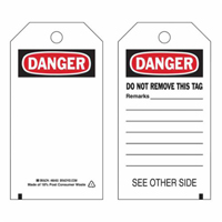 &eacute;tiquettes de s&eacute;curit&eacute; auto-plastifiantes, Polyester, 3" la x 5-3/4" h, Anglais Mukwa Safety Services
