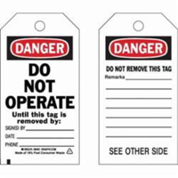 &eacute;tiquettes de s&eacute;curit&eacute; auto-plastifiantes, Polyester, 3" la x 5-3/4" h, Anglais Mukwa Safety Services