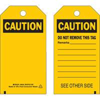 &eacute;tiquettes de s&eacute;curit&eacute; auto-plastifiantes, Polyester, 4" la x 7" h, Anglais Mukwa Safety Services