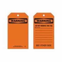 &eacute;tiquettes de s&eacute;curit&eacute; auto-plastifiantes, Polyester, 4" la x 7" h, Anglais Mukwa Safety Services