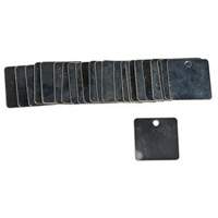&eacute;tiquettes carr&eacute;es vierges pour vannes, Acier, 1-1/2" la x 1-1/2" h Mukwa Safety Services