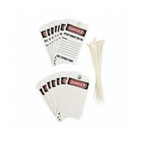 &eacute;tiquettes auto-plastifiantes pour la pr&eacute;vention des accidents, Polyester, 3" la x 5-3/4" h, Anglais Mukwa Safety Services