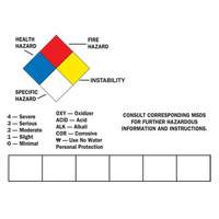 Blank Write-On Container Label, Vinyl, Sheet, 14" L x 10" W Mukwa Safety Services