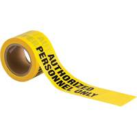 Ruban pour barricade, Anglais, 3" la x 200' lo, 3 mils, Noir sur jaune Mukwa Safety Services