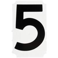 &eacute;tiquettes de lettres et chiffres gothiques individuels Quick-Align, 5, 4" h, Noir Mukwa Safety Services