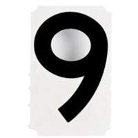 &eacute;tiquettes de lettres et chiffres gothiques individuels Quick-Align, 9, 4" h, Noir Mukwa Safety Services