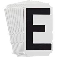 &eacute;tiquettes de lettres et chiffres gothiques individuels Quick-Align, E, 4" h, Noir Mukwa Safety Services