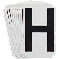 &eacute;tiquettes de lettres et chiffres gothiques individuels Quick-Align, H, 4" h, Noir Mukwa Safety Services