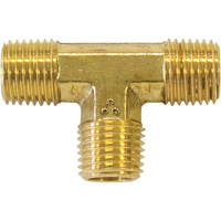 Male Pipe Tee, Brass, 1/8" Mukwa Safety Services