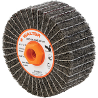 Tambours de finition Two-In-One, 4-1/2" dia. x 2" la, Arbre 5/8"-11, Oxyde d'aluminium Mukwa Safety Services