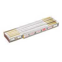 Red End&reg; Masonry Rule, 6' L, Wood, 1/16" Graduations Mukwa Safety Services