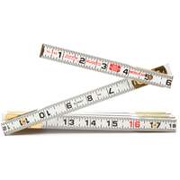 Red End&reg; Masonry Rule, 6' L, Wood, 1/16" Graduations Mukwa Safety Services