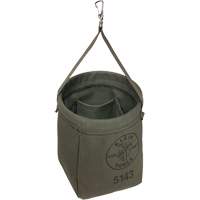 Tapered-Bottom Bag, 8" H, Canvas, Grey Mukwa Safety Services