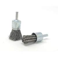 Crimped Wire End Brush, 3/4" Dia., 0.014" Wire Dia., 1/4" Shank Mukwa Safety Services