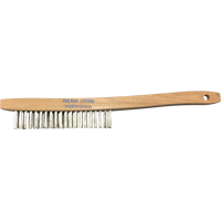 Brosses de nettoyage &agrave; manche recourb&eacute;, Acier inoxydable, 3 x 19 rangs de fils, Longueur 14" Mukwa Safety Services