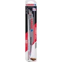 Lame de scie alternative pour d&eacute;molitions, Carbure, 6 Dents par pouce, 9" lo x 1" la Mukwa Safety Services