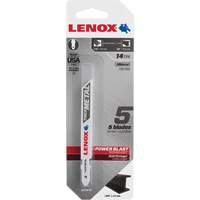 Lames de scie sauteuse pour coupe du m&eacute;tal, Bim&eacute;tal, 14 Dents par pouce, 3-5/8" lo x 3/8" la Mukwa Safety Services