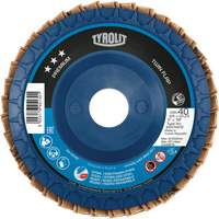 Twin Flap Disc, 4-1/2" x 7/8", Type 27, 40 Grit, Ceramic/Zirconia Alumina Mukwa Safety Services