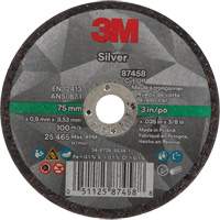 Meule &agrave; tronçonner Silver, 3" x 0,04", Arbre de 3/8"-24, Type 1, C&eacute;ramique, 25645 Tr/min Mukwa Safety Services