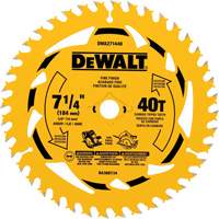 Lame de scie circulaire, 7-1/4", 40 dents, Pour Bois Mukwa Safety Services