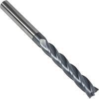 S237 30° Extra Long Square End Mill, 1/4" Dia., 4" L, 4 Flutes, 1/4" Shank, Carbide Mukwa Safety Services