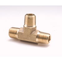 Male Pipe Tees, Brass, 1/4" Mukwa Safety Services