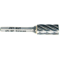 A5-NF JET-KUT&reg; Cylindrical Shape Bur for Aluminum/Non-ferrous Materials, 1/2" Dia., 1/4" Shank Mukwa Safety Services