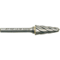 L4-NF 1/4" Taper Shape Bur for Aluminum/Non-ferrous Materials, 1/2" Dia. Mukwa Safety Services