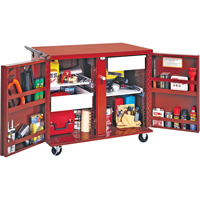 Rolling Work Bench, 43-7/8" W x 38-1/2" H x 26-7/8" D, 21.7 Cubic Feet Capacity Mukwa Safety Services