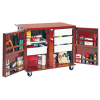 Rolling Work Bench, 49-7/8" W x 40-5/8" H x 26-7/8" D, 24.6 Cubic Feet Capacity Mukwa Safety Services