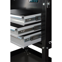Utility Cart, 4 Drawers, 18" L x 33" W x 39" H, Black Mukwa Safety Services