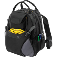 Sacs &agrave; dos pour outils &agrave; 44 pochettes, 16" lo x 13-1/4" la, Noir, Polyester Mukwa Safety Services