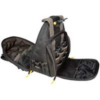 Sacs &agrave; dos pour outils Techgear &agrave; 53 pochettes, 16" lo x 13-1/4" la, Noir, Polyester Mukwa Safety Services