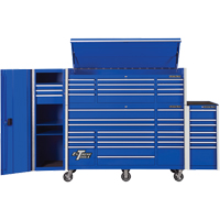 RX Series Side Cabinet, 3 Drawers, 19" W x 25" D x 61" H, Blue Mukwa Safety Services