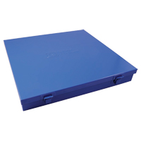 Slim Metal Box, 12" D x 11-1/2" W x 1-3/4" H, Blue Mukwa Safety Services