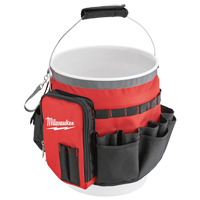 Bucket Organizer Bag, 10" L x 10" W x 13-1/2" H, Nylon, Red Mukwa Safety Services