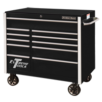 RX Series Rolling Tool Cabinet, 11 Drawers, 41-1/2" W x 25-1/2" D x 40-1/2" H, Black Mukwa Safety Services