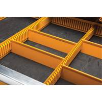 Powered Tool Cart, 11 Drawers, 42-1/2" W x 24-7/16" D x 41" H, Black/Orange Mukwa Safety Services