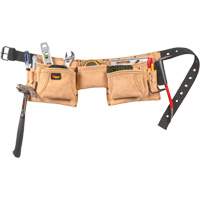 Constructor's Tool Belt, Leather, Tan Mukwa Safety Services